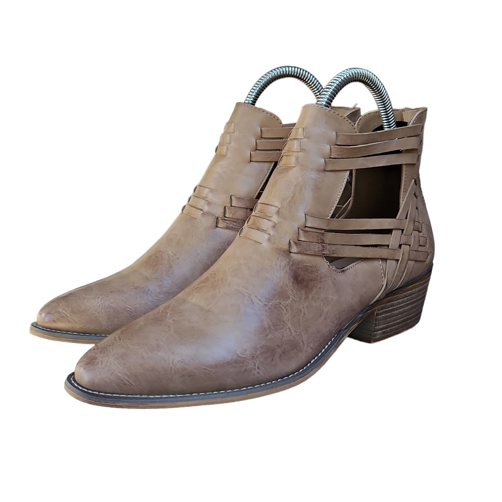 Vintage 93 Women’s Ankle Boots Sage Tan Size 10 M western - Picture 3 of 10